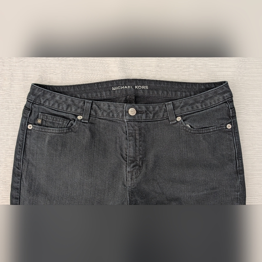 Michael Kors Black Denim Jeans Size 12 - Picture 9 of 13